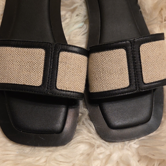 J. Crew Black and Cream Sandals - Picture 5 of 6